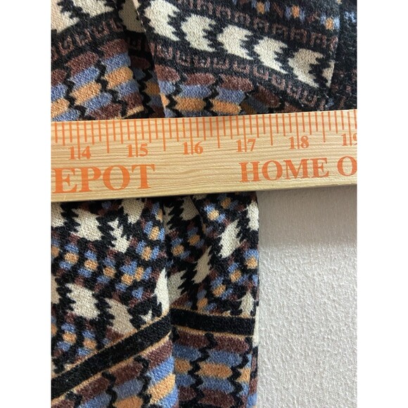 Carmela Sweater Womens Small Black Aztec Long Sleeved Open Front Knit Cardigan - Picture 6 of 10